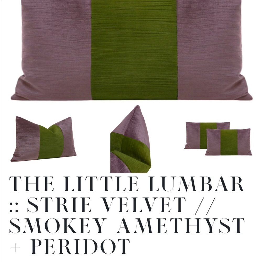 Set of 2 Custom Velvet Lumbar Covers